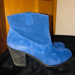 Vince Camuto Blue Oxford Suede Ankle Boots